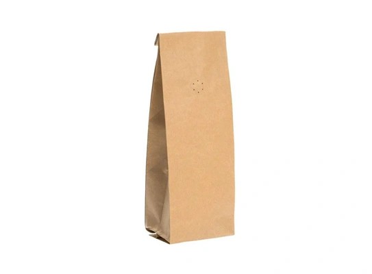 BROWN KRAFT PAPER SIDE GUSSET POUCH