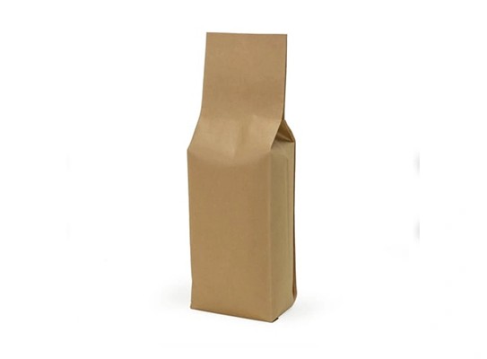 NATURAL BROWN COMPOSTABLE SIDE GUSSET POUCH WHOLESALE