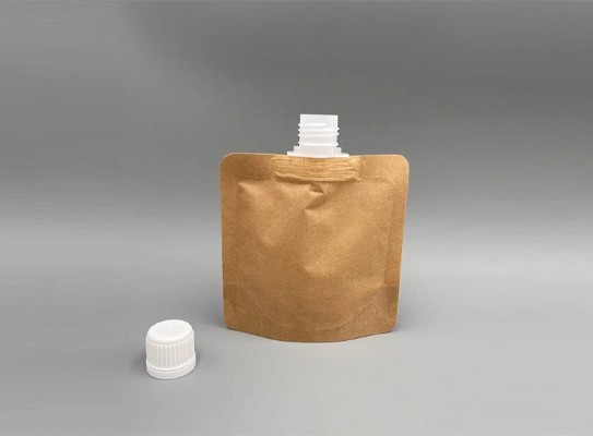KRAFT PAPER SPOUTED STAND UP POUCH