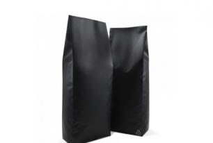 MATTE BLACK RECYCLABLE SIDE GUSSET POUCH WHOLESALE