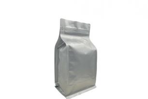 SILVER FOIL FLAT BOTTOM POUCH WHOLESALE